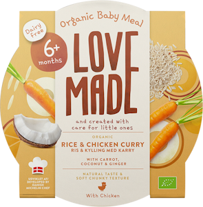 Lovemade Luomu riisi & kana curry 185g 6kk