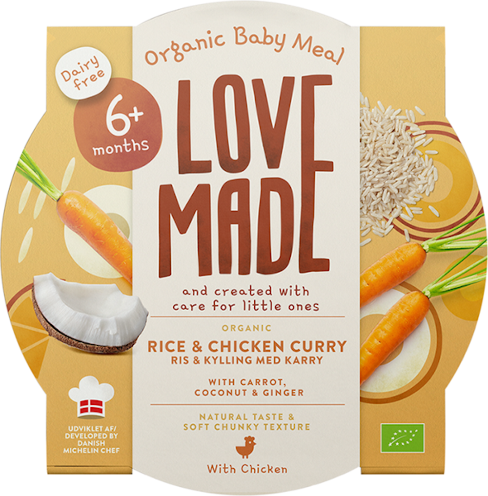 Lovemade Luomu riisi & kana curry 185g 6kk — HoReCa-tukku Kespro