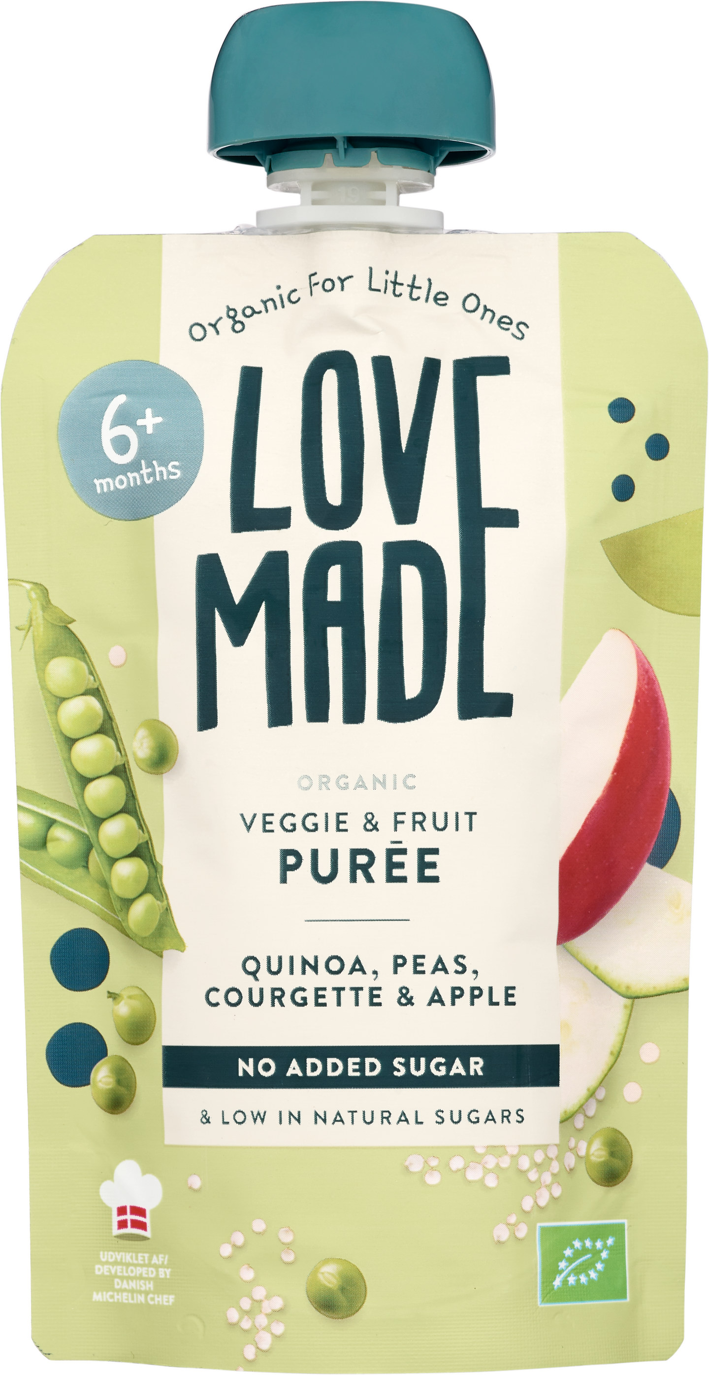 Lovemade Luomu Smoothie kvinoa, herne, kesäkurpitsa & omena 100g 6kk