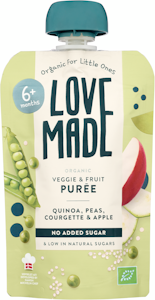 Lovemade Luomu Smoothie kvinoa, herne, kesäkurpitsa & omena 100g 6kk