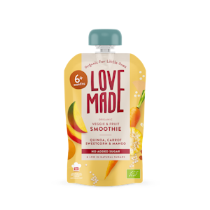 Lovemade Luomu Smoothie kvinoa, porkkana, maissi & mango 100g 6kk