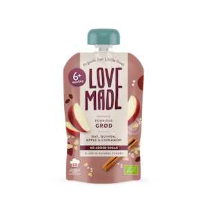 Lovemade Luomu puuro kaura, kvinoa, omena & kaneli 100g 6kk