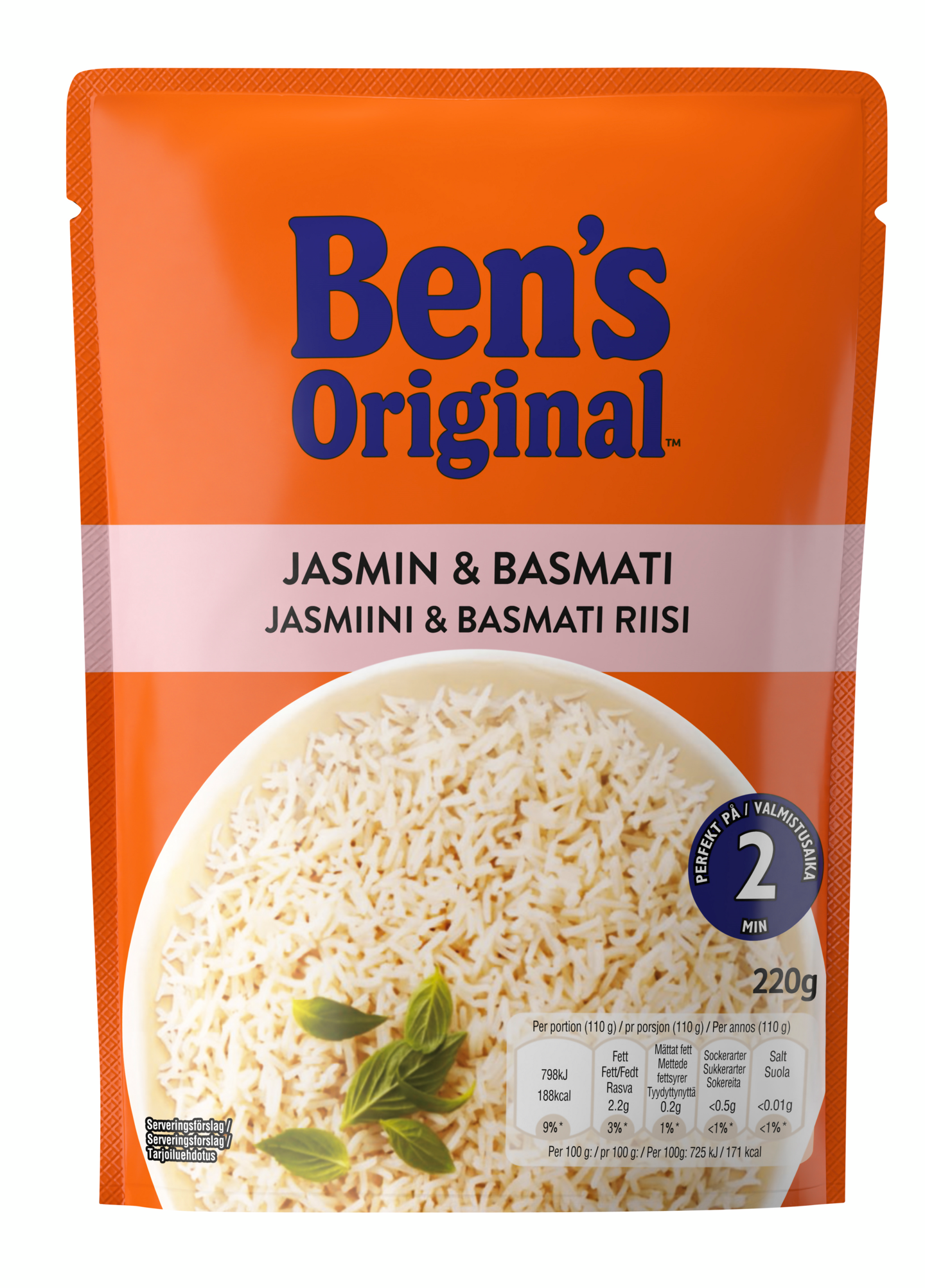 Ben's Original Jasmiini-Basmati Valmisriisi 220g