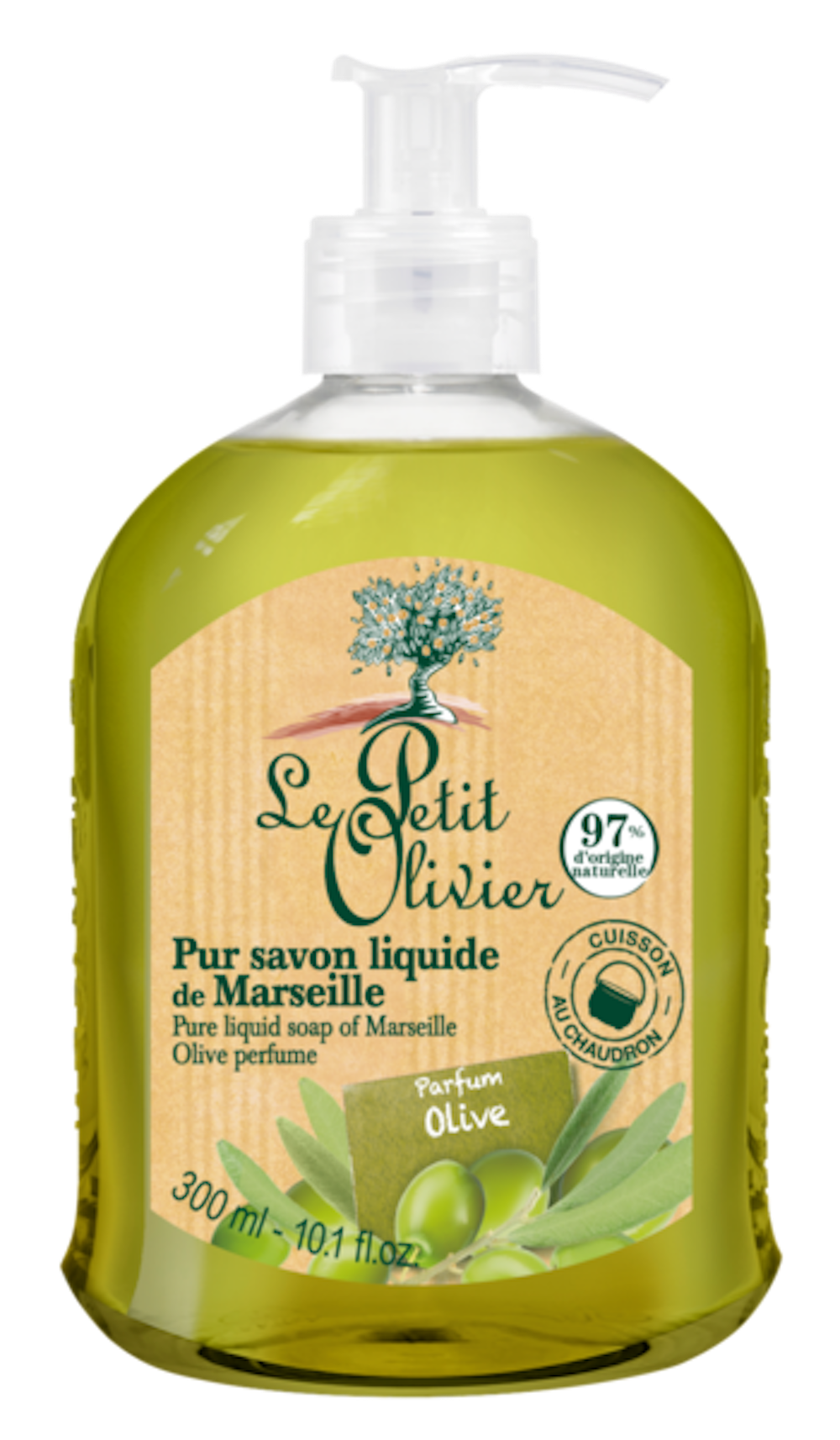 Le Petit Olivier nestesaippua 300ml Liquid soap of Marseille Olive