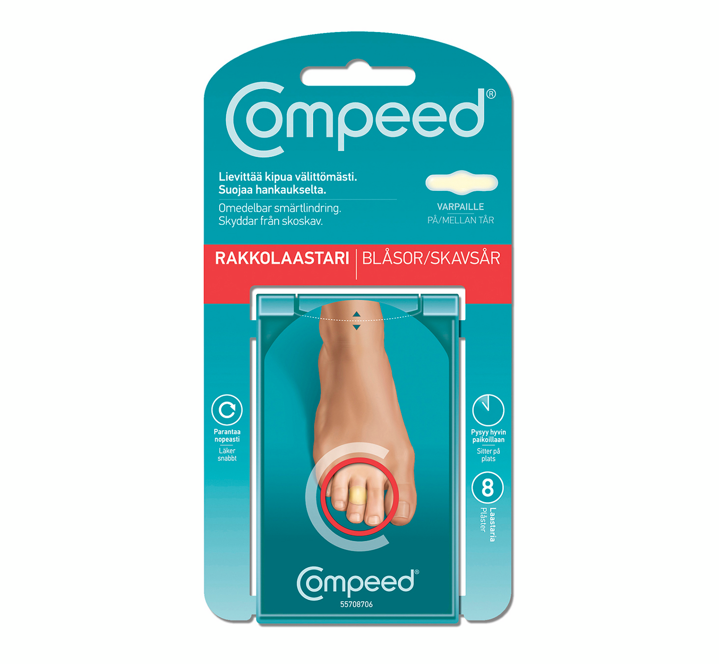 Compeed rakkolaastari varpaille 8kpl