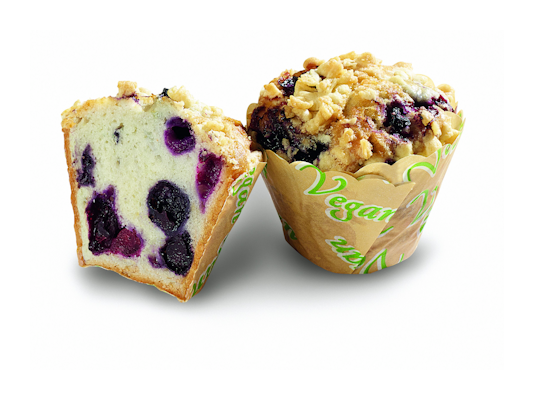 Bakeline Mustikkamuffinssi vegan 24x90g kypsä pakaste