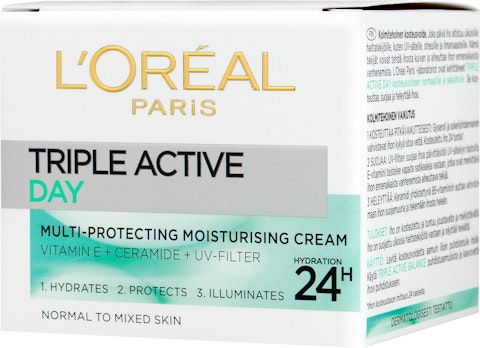 L'Oréal Paris Triple Active kosteuttava päivävoide normaalille ja sekaiholle 50ml