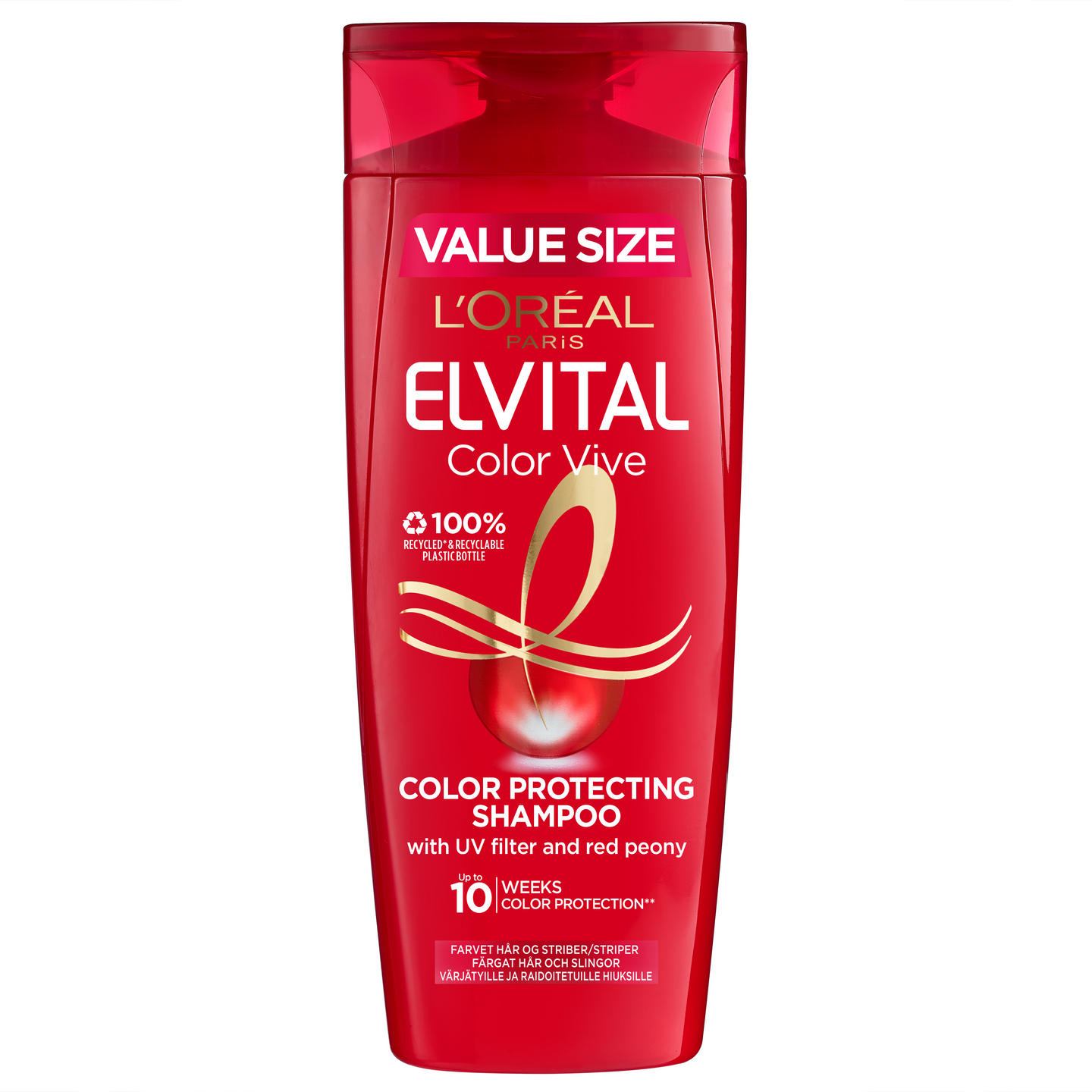 L'Oréal Paris Elvital Shampoo 400ml Color-Vive värjätyille ja raidoitetuille hiuksille