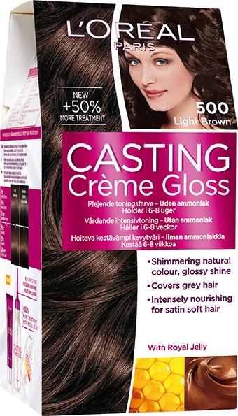 L'Oréal Paris Casting Creme Gloss 500 Light Brown Vaaleanruskea Kevytväri