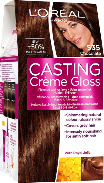 L'Oréal Paris Casting Crème Gloss 535 Chocolate Vaaleanruskea Kulta Mahonki