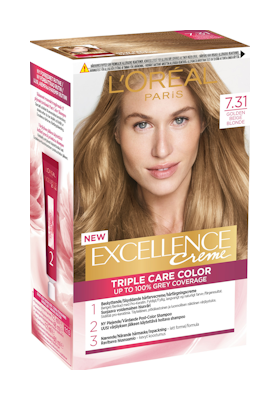 L'Oréal Paris Excellence Creme 7.31 kestoväri Golden Beige Blonde Tummanvaalea kultatuhka