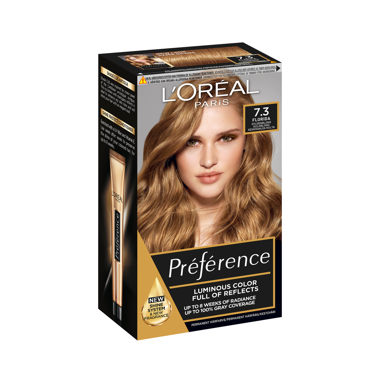 L'Oréal Paris Préférence kestoväri 7.3 Florida Honey Blonde Keskivaalea kulta