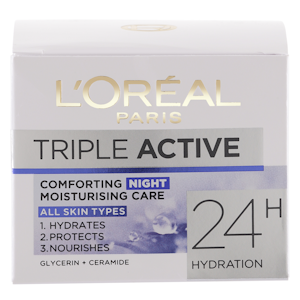 L'Oréal Paris Triple Active kosteuttava yövoide 50ml