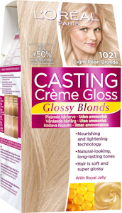 L'Oréal Paris Casting Crème Gloss 1021 Light Pearl Blonde Kirkas Helmenvaalea kevytvär