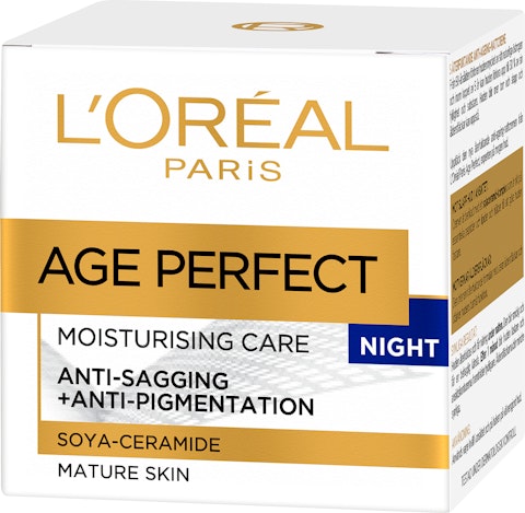 Loreal yövoide 50ml Age Perfect Night kosteuttava & kiinteyttävä yövoide ikääntyvälle iholle