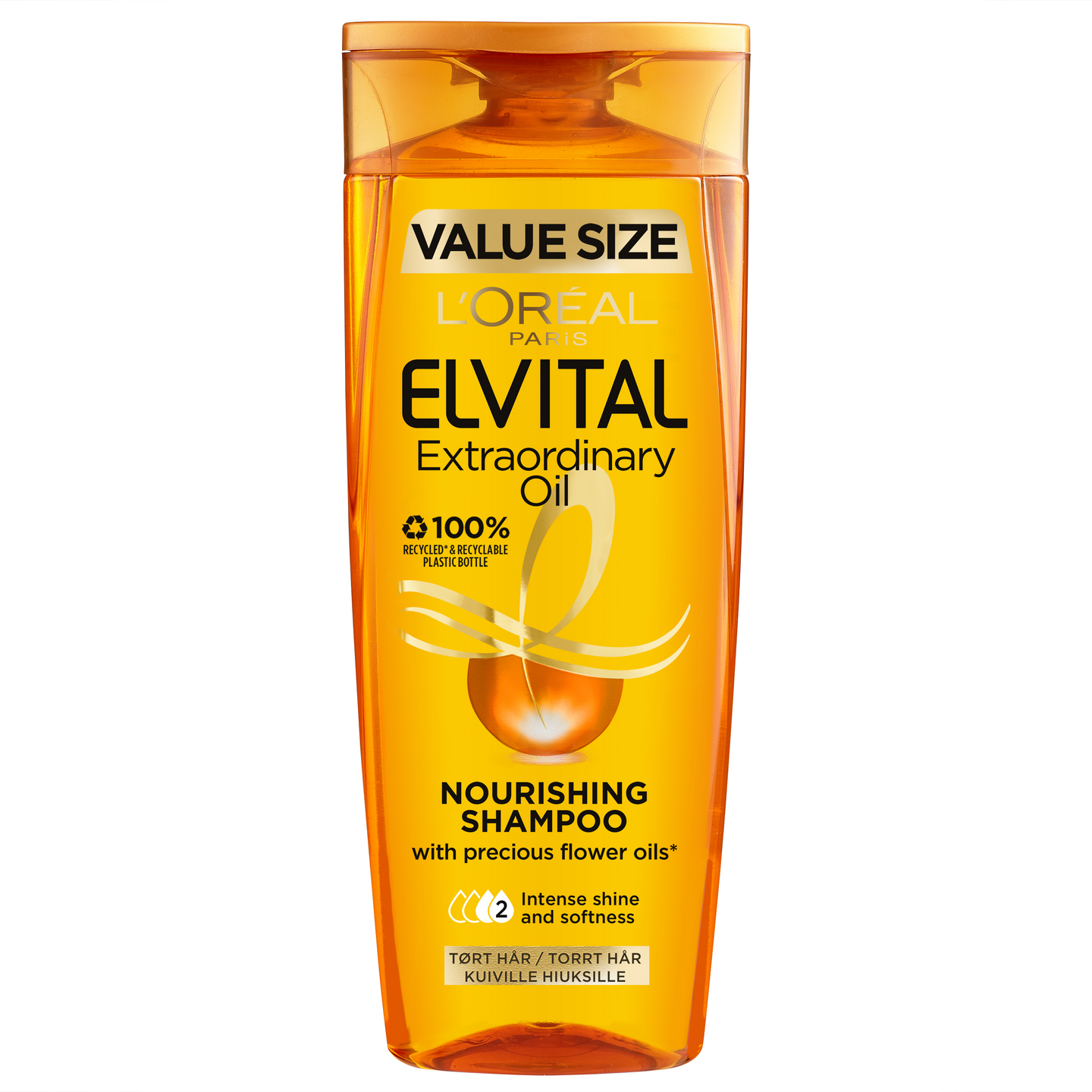Loreal Paris Elvital shampoo 400ml Extraordinary Oil normaaleille ja kuiville hiuksille