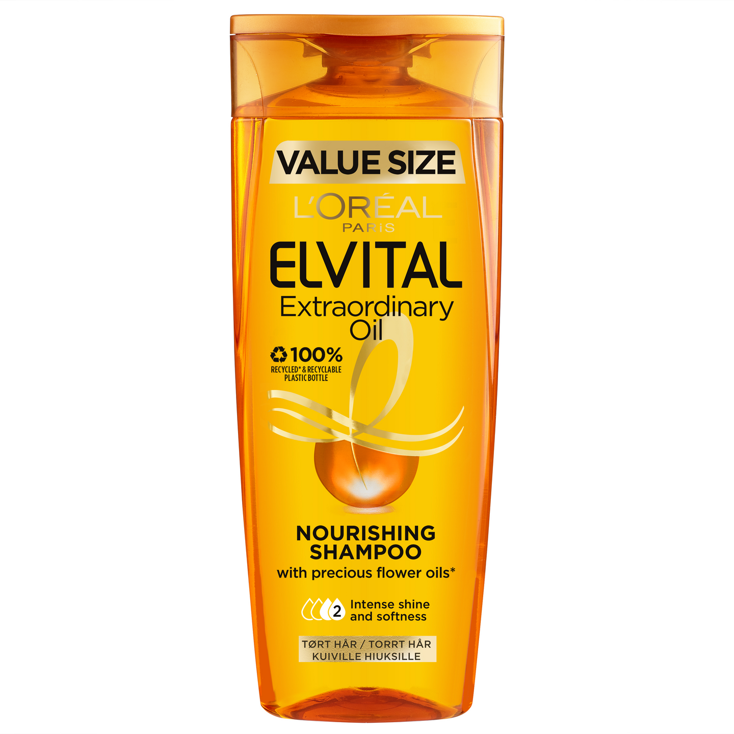 L'Oréal Paris Elvital shampoo 400ml Extraordinary Oil normaaleille ja kuiville hiuksille