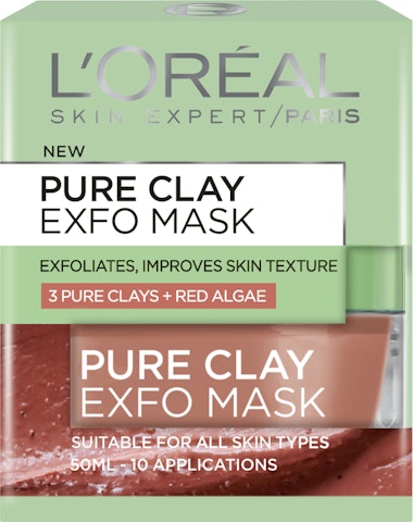 L'Oréal Paris Pure Clay Exfo Mask kuoriva kasvonaamio 50ml