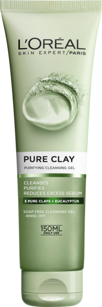 L'Oréal Paris Pure Clay 150ml Purifying Cleansing Gel mattapinnan antava puhdistusgeeli
