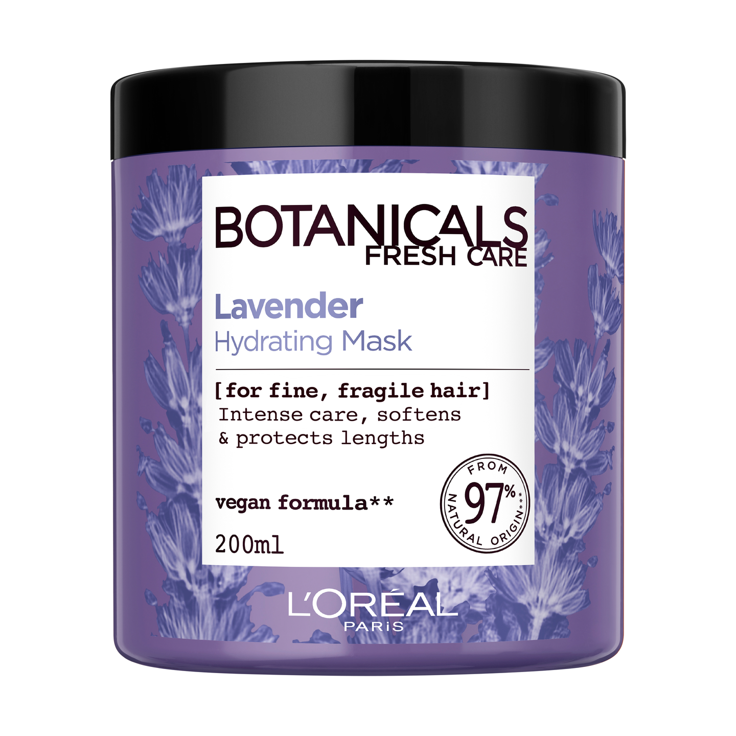 L'Oréal Paris Botanicals 200ml Lavender Soothing Therapy hiusnaamio hennoille, hauraille hiuksille