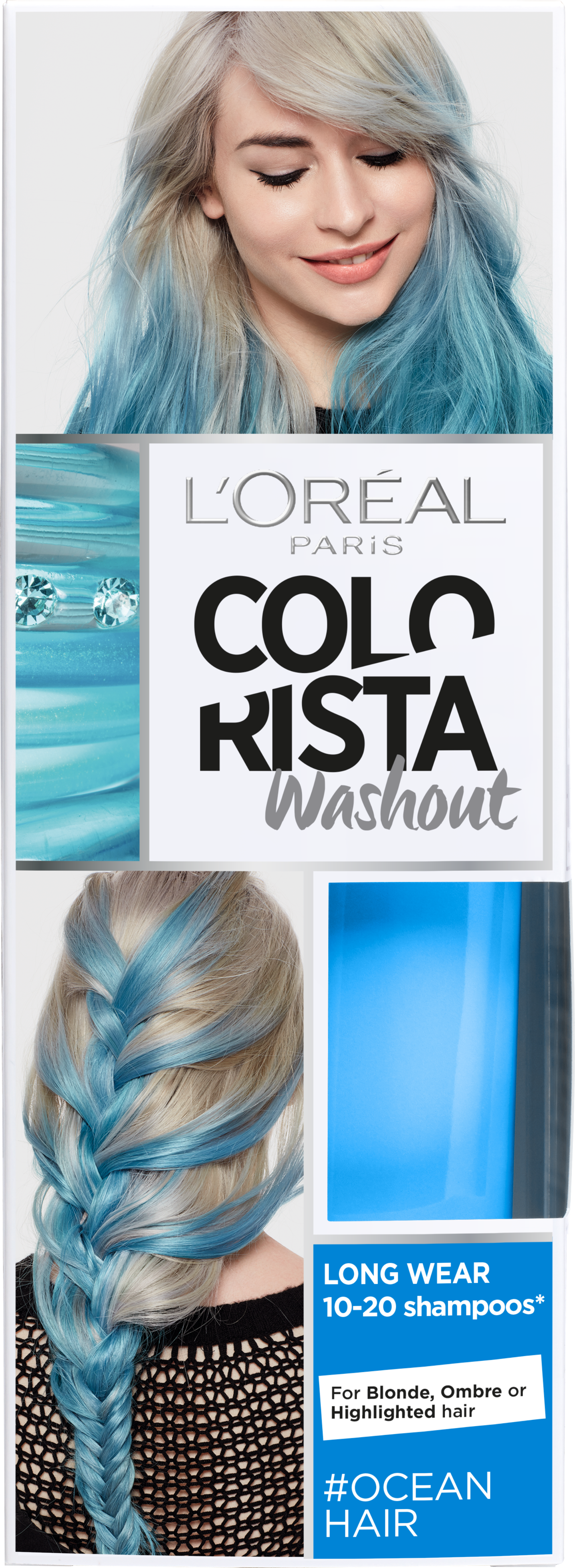 L'Oréal Paris Colorista Washout #Oceanhair väliaikainen poispestävä hiusväri