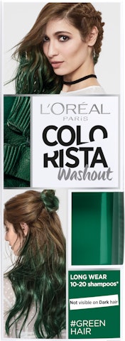 L'Oréal Paris Colorista Washout #Greenhair väliaikainen poispestävä hiusväri