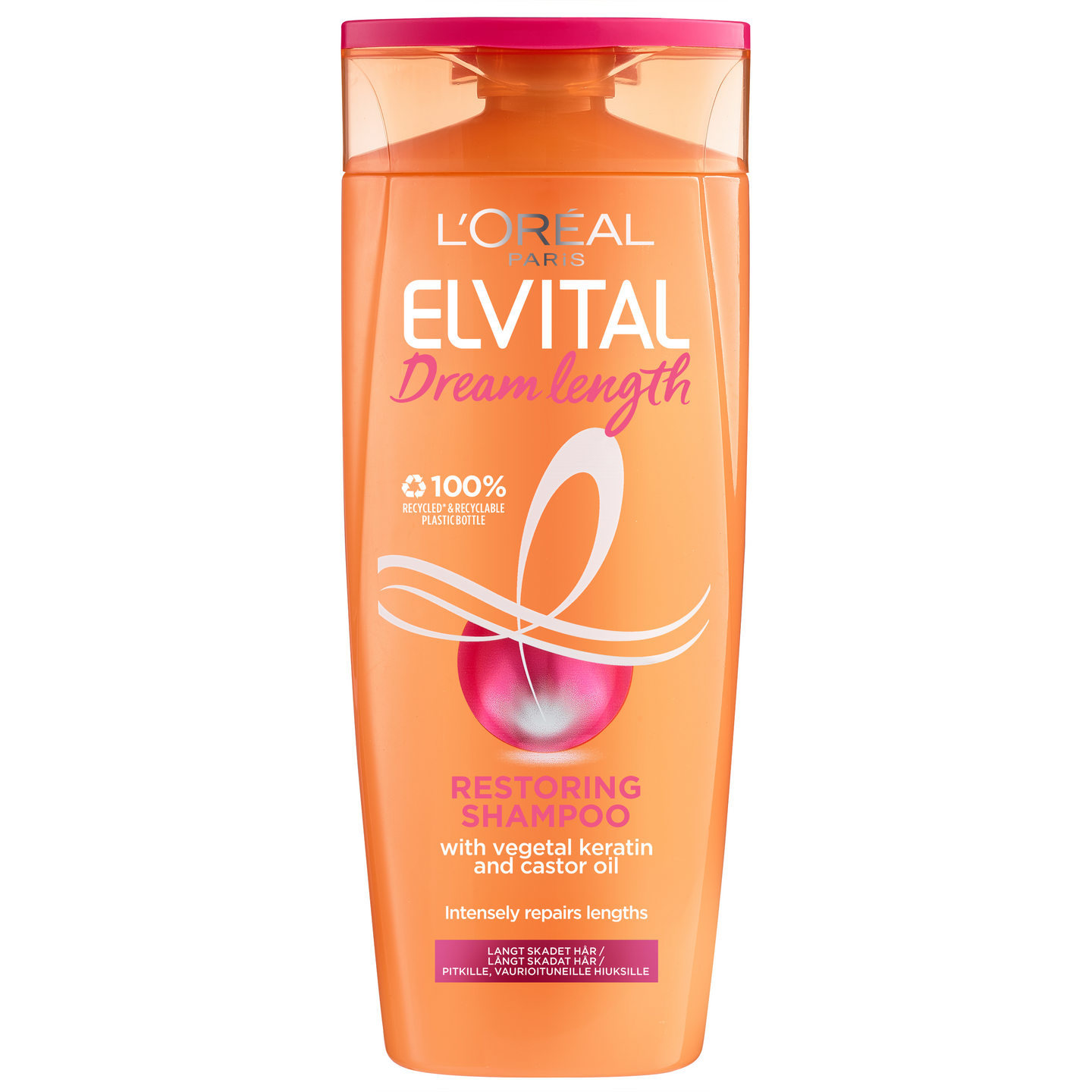 L'Oréal Paris Elvital shampoo 250ml Dream Length Restoring pitkille, vaurioituneille hiuksille