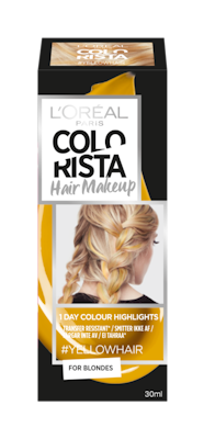 L'Oréal Paris Colorista Hair Makeup #Yellow väliaikainen poispestävä hiusmeikki