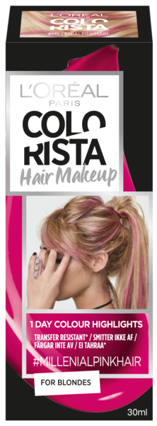 L'Oréal Paris Colorista Hair Makeup Millenialpink väliaikainen poispestävä hiusmeikki