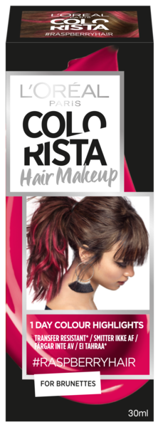 L'Oréal Paris Colorista Hair Makeup Rasberry väliaikainen poispestävä hiusmeikki