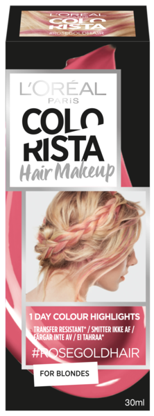 L'Oréal Paris Colorista Hair Makeup Rosegold väliaikainen poispestävä hiusmeikki