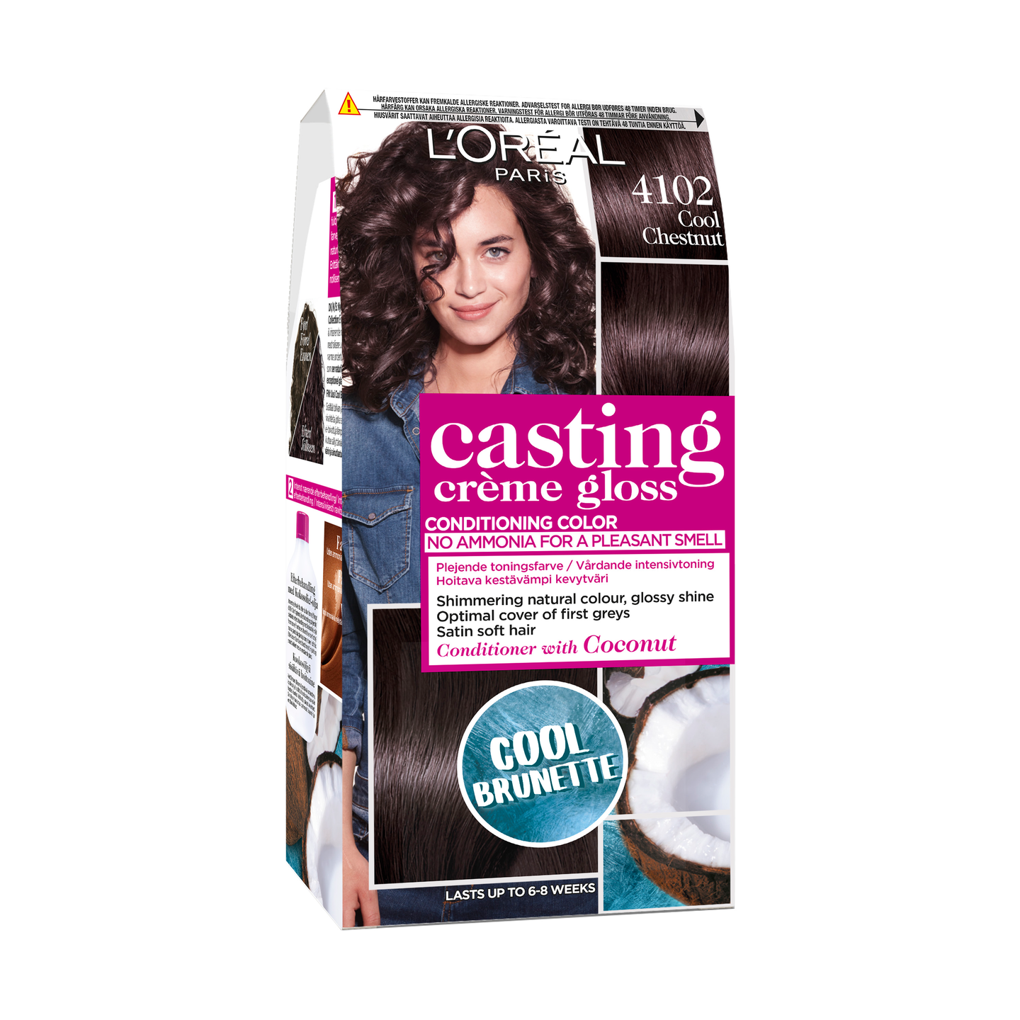 Casting Creme Gloss kevytväri 4102 Keskiruskea Tuhka Neutraali Helmiäinen