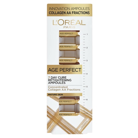 L'Oréal Paris Age Perfect pehmentävät ja kiinteyttävät 7 päivän ampullit ikääntyvälle iholle 7x1ml