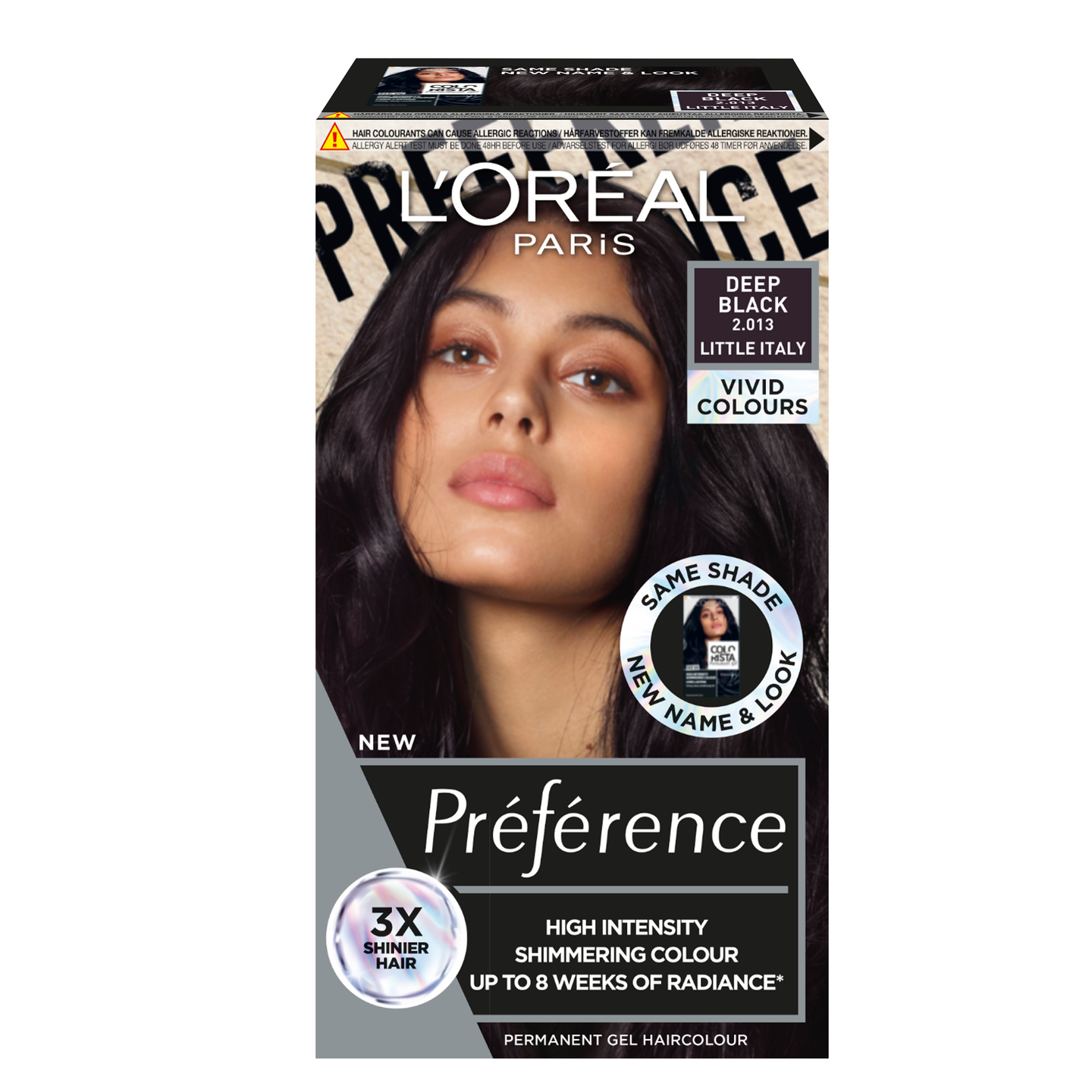 L'Oréal Paris Préférence Vivid Colours Deep Black intensiivinen kestoväri 1kpl