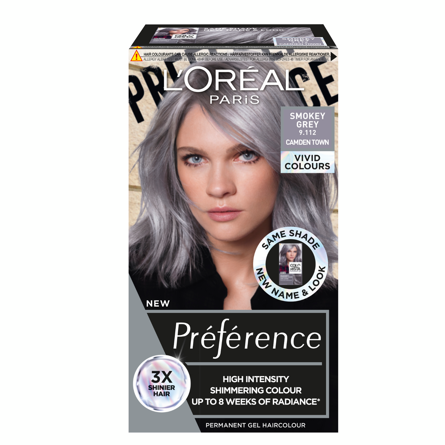 L'Oréal Paris Préférence Vivid Colours Smokey Grey intensiivinen kestoväri 1kpl