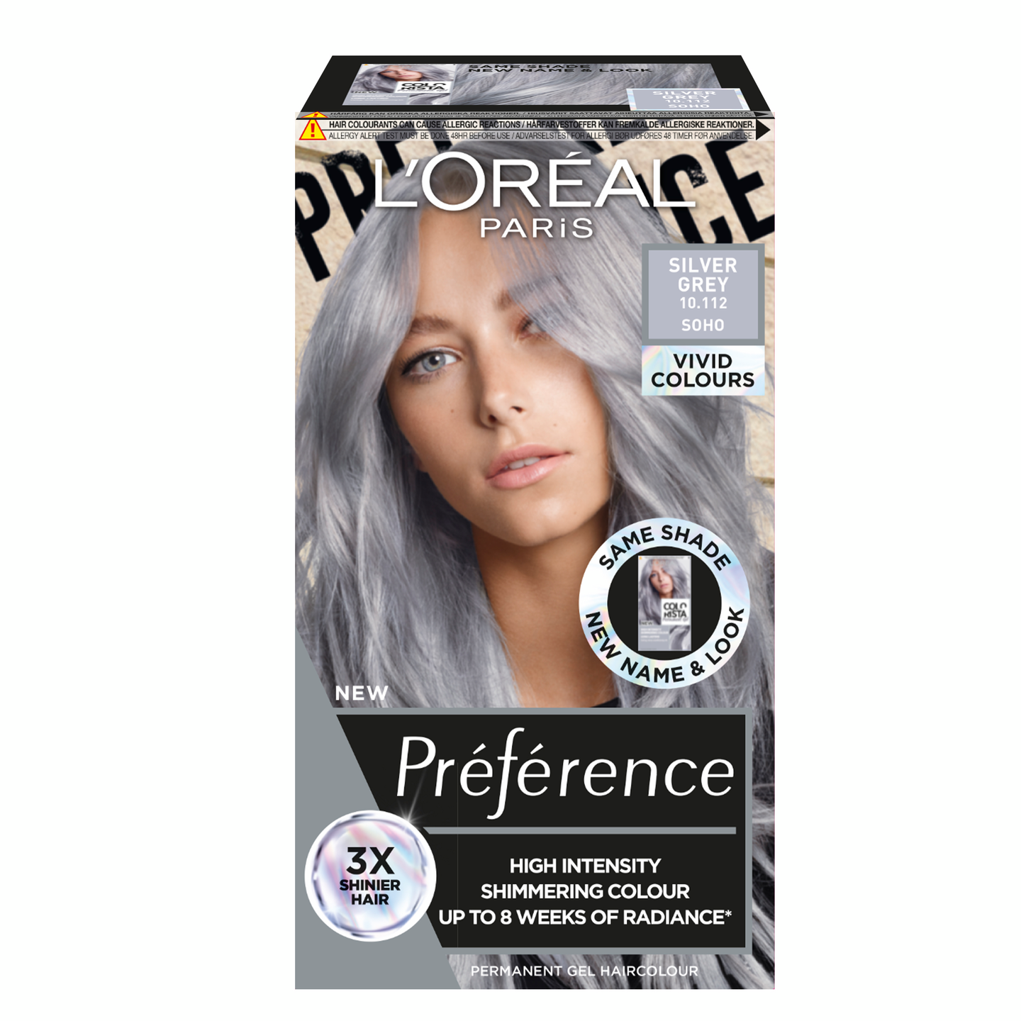 L'Oréal Paris Préférence Vivid Colours Silver Grey intensiivinen kestoväri 1kpl