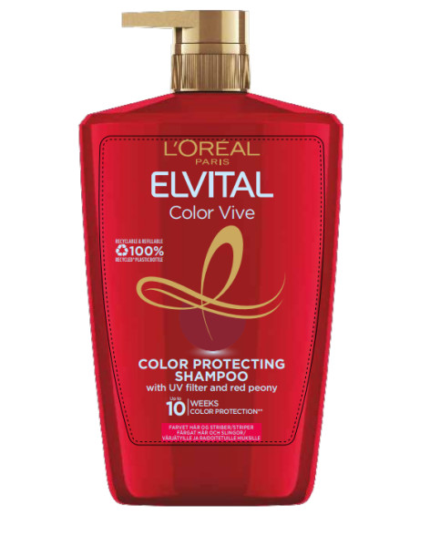 L'Oréal Paris Elvital shampoo 1000ml Color Vive värjätyille hiuksille