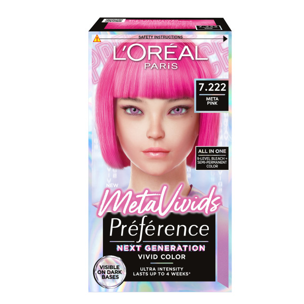 L'Oréal Paris Préférence Metavivids Pink 7.222 vaalennus ja sävyte