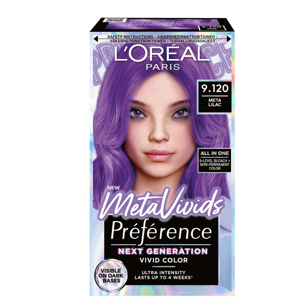 L'Oréal Paris Préférence Metavivids Lilac 9.120 vaalennus ja sävyte 1kpl