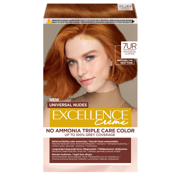 L'Oréal Paris Excellence Universal Nudes 7UC Copper kestoväri ilman ammoniakkia 1kpl