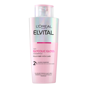 L'Oréal Paris Elvital shampoo 200ml Glycolic Gloss pörröisille ja elottomille hiuksille