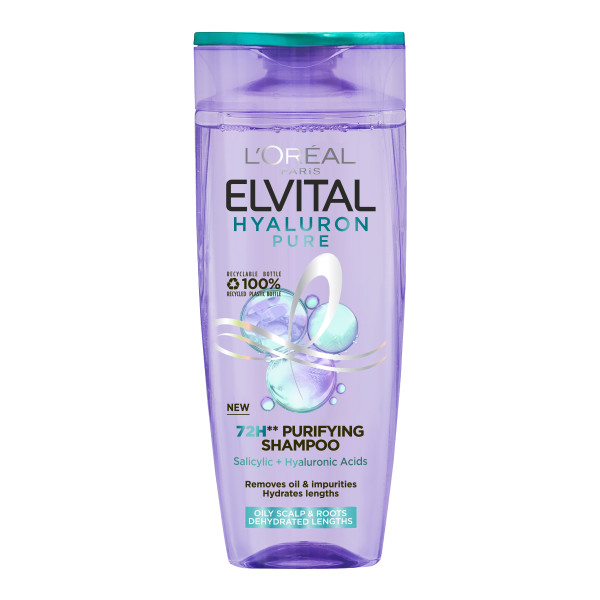 L'Oréal Paris Elvital Hyaluron Pure shampoo kosteutta kaipaaville hiuksille 400ml