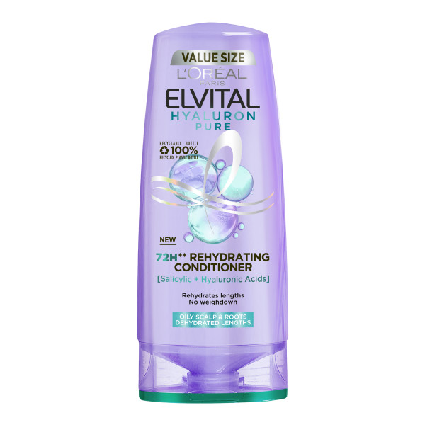 L'Oréal Paris Elvital hoitoaine 200ml Hyaluron Pure kosteutta kaipaaville hiuksille