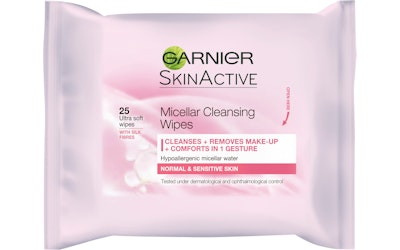 Garnier Skin Active Micellar puhdistusliinat 25kpl normaalille ja herkälle iholle - kuva