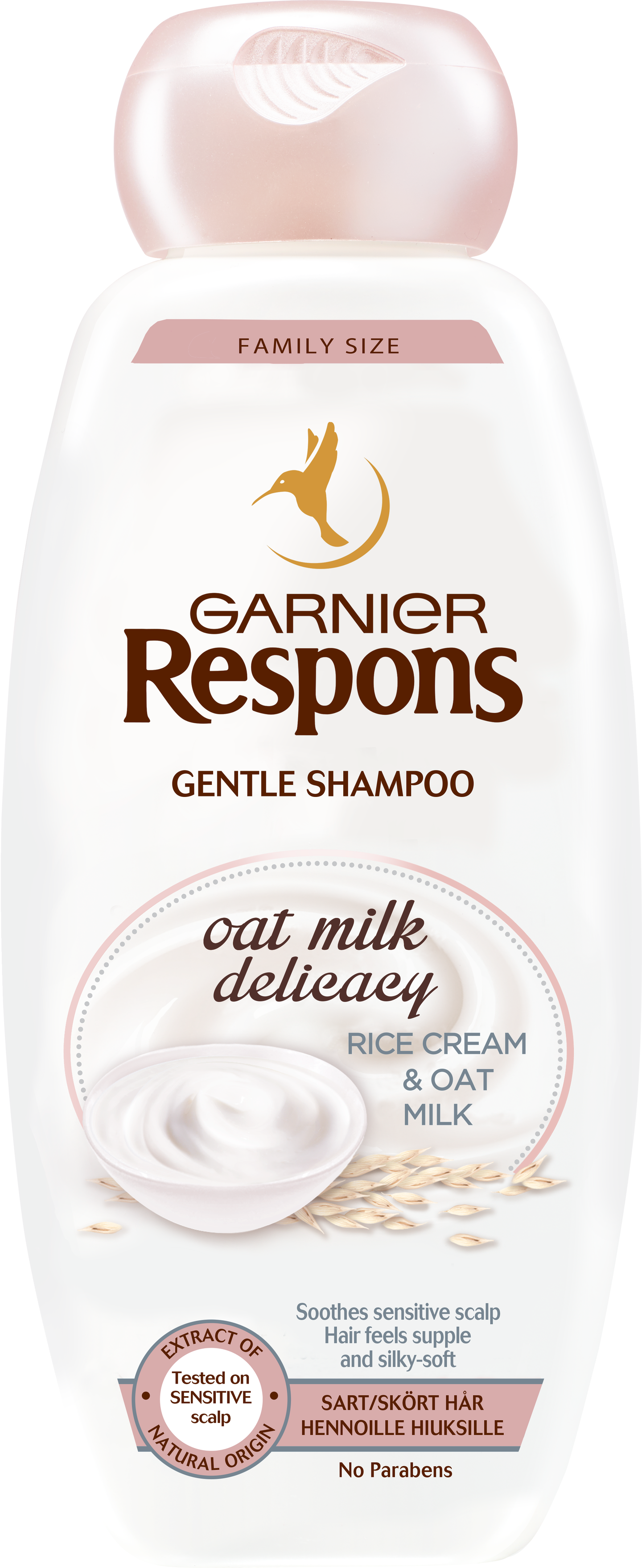 Garnier Respons shampoo 400ml Oat Milk Delicacy hennoille hiuksille ja herkälle hiuspohjalle