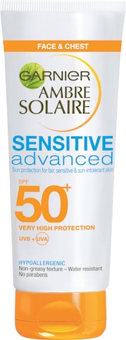 Garnier Ambre Solaire Sensitive Advanced sk50+ aurinkosuojaemulsio 50ml kasvoille ja dekolteelle