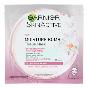 Garnier Skin Active Moisture Bomb kosteuttava kangasnaamio kuivalle ja herkälle iholle 32g