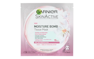 Garnier Skin Active 32g Moisture Bomb kosteuttava kangasnaamio kuivalle ja herkälle iholle - kuva