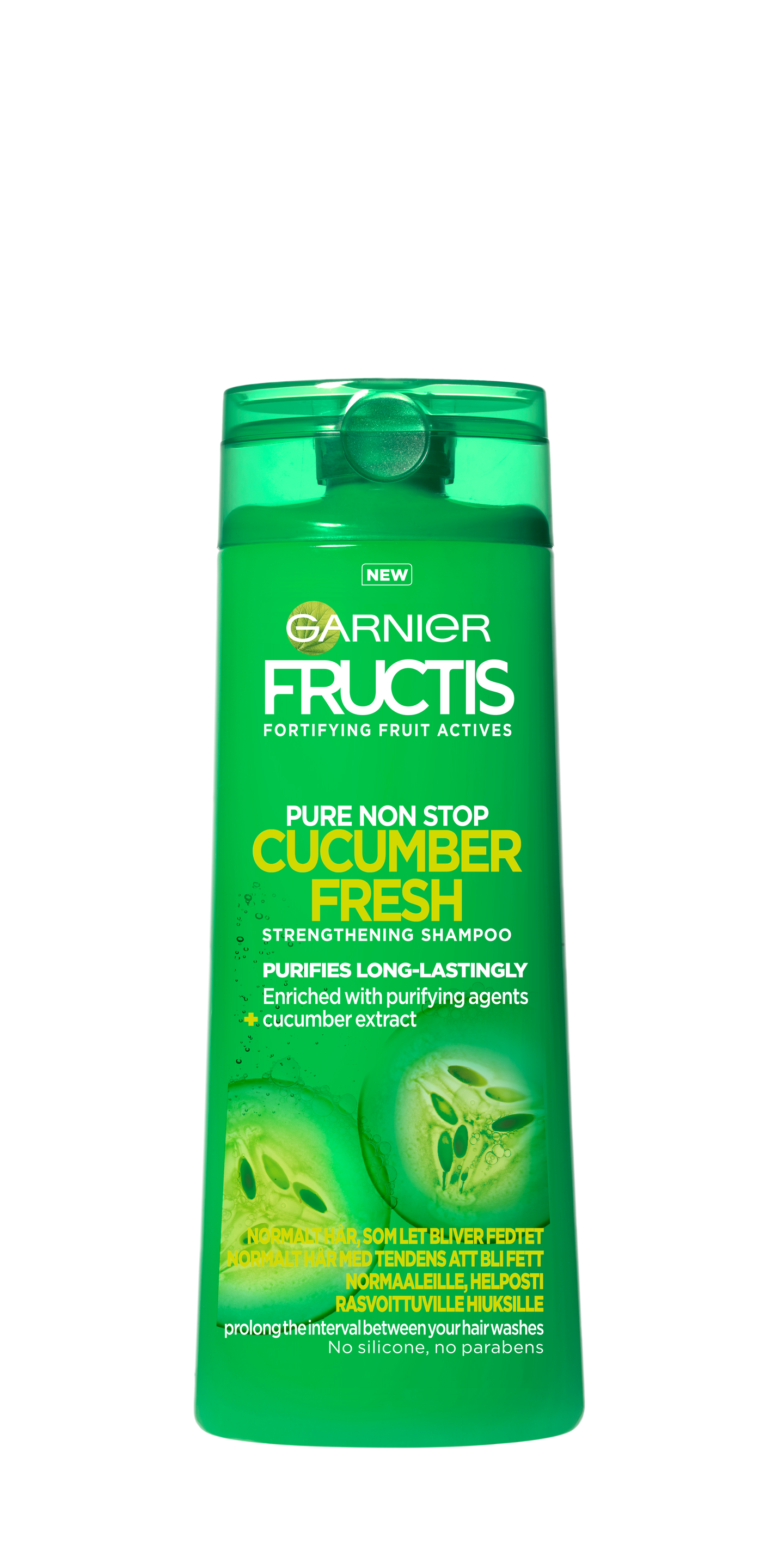 Garnier Fructis shampoo 250ml Pure Non Stop Cucumber Fresh normaaleille