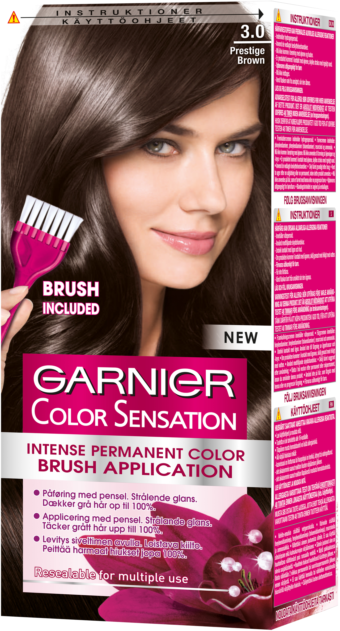 Garnier Color Sensation kestoväri 3.0 Prestige Brown Tummanruskea